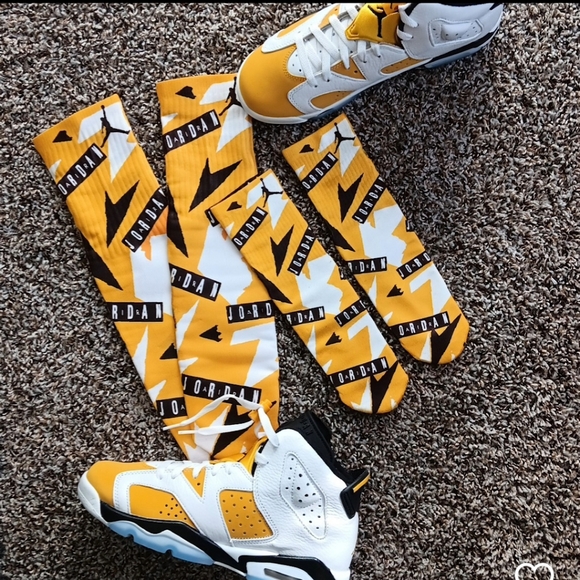 Jordan 6 yellow ochre socks - Picture 1 of 6